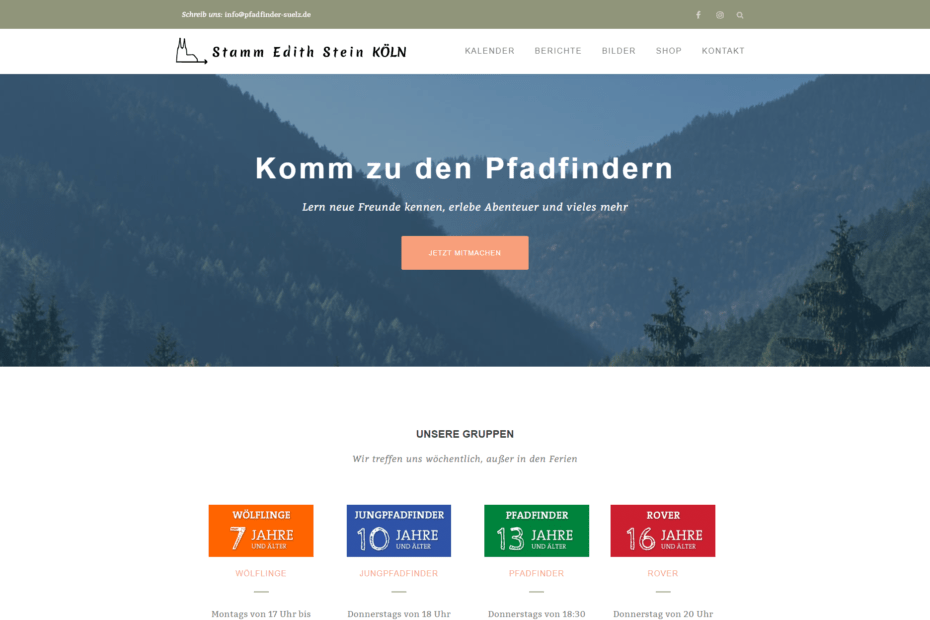 Website Pfadfinder-Suelz.de